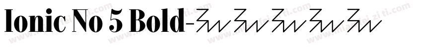 Ionic No 5 Bold字体转换